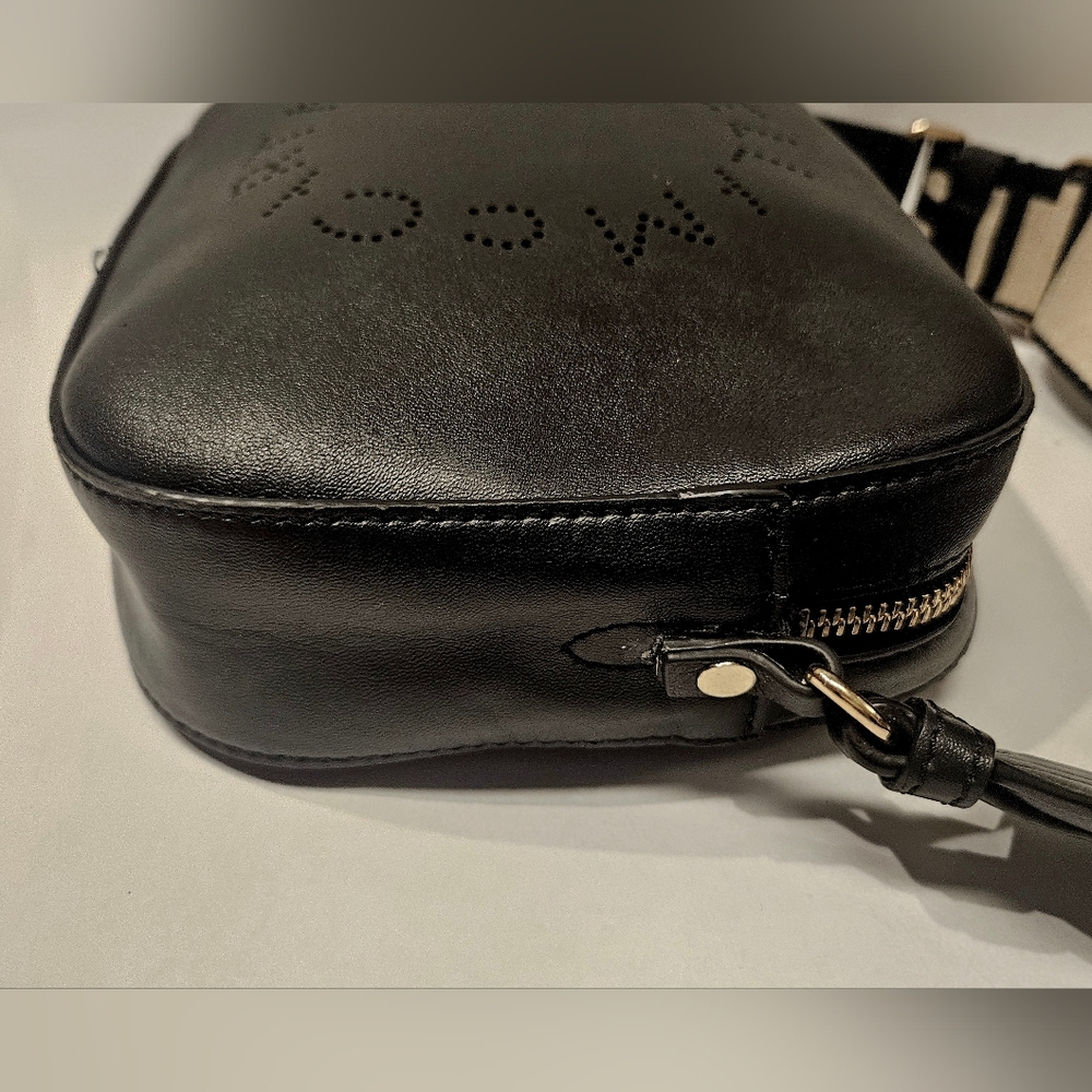 Stella McCartney Logo Camera Crossbody Bag Black Purse REPAIRED - Picture 7 of 11